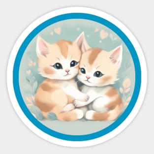 Kitty Hugs Sticker